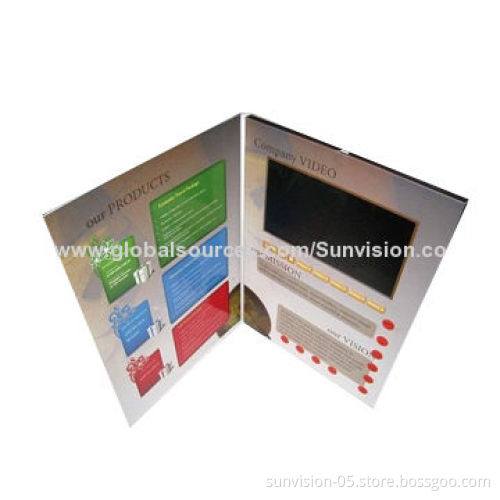 2.8-inch LCD Greeting Card with 450mA Li-battery, Supports USB Charge